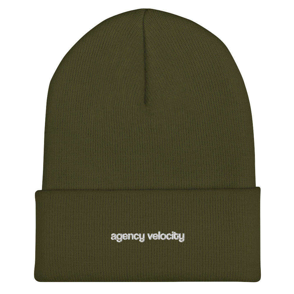 text bean hat, unisex, dark